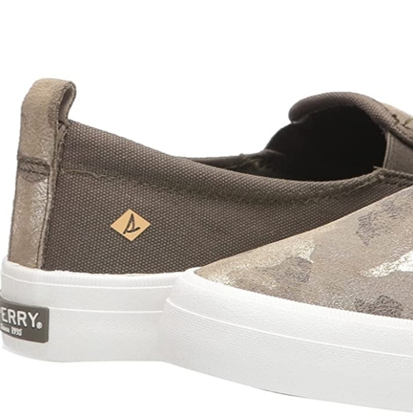 Sperry Olive Camo Slip on 🎉 Women's Pier Wave High Canvas Sneaker NWT - Picture 10 of 15